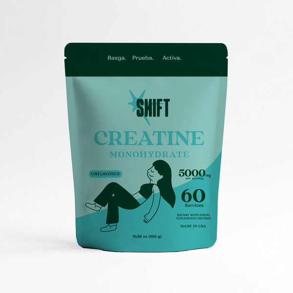 Doypack de Creatina Monohidratada SHIFT, 300 g, sin sabor, vista frontal